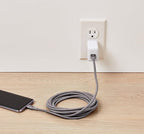 Amazon Basics USB-C to USB-A 3.1 Gen 1 Fast Charger Cable, Double Braided Nylon Cord, 5Gbps High-Speed for Apple iPhone 16/15, iPad, Samsung Galaxy, Tablets, Laptops, 10 Foot, Dark Gray