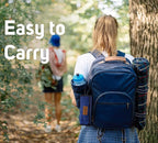 13 Piece Stainless Steel Family Cutlery Picnic Utensil Set with Travel Case for Camping | Hiking | BBQs - Includes Forks | Spoons | Knifes | Chopstick, Plus Nylon Commuter Case (Dark Blue)