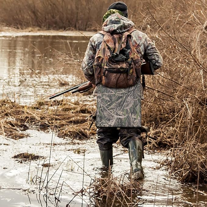 URMONA 1PCS Portable Hunting Seat Cushion, 16.5 x 14.1 x2.3in Thickening Lightweight Outdoor Cushion, Waterproof Sponge Dirty Proof Pad for Hunting, Camping, Stadium, Outdoor Sports(Water Plants)