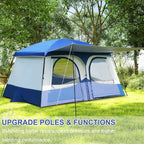 Vidalido Tents，6-8 Person Camping Tent with Extended Vestibule，2 Room Weather Resistant Family Tents，Easy Install Waterproof Outdoor Tent for Backpacking and Camping Hiking