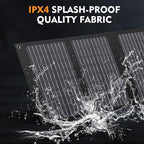 40W Solar Panel EnginStar 40 Watt Foldable Solar Panel for Portable Power Station w/QC3.0 USB Port for Phone Laptop 12-15V DC Output(10 Connectors) for Outdoor Camping RV Off Grid