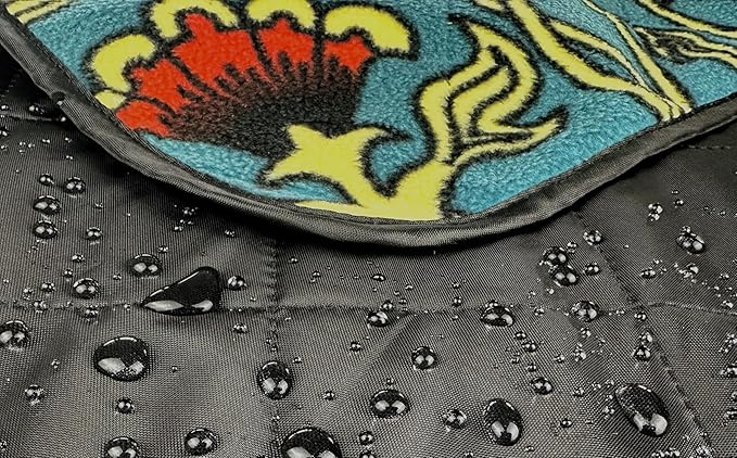 DOWN UNDER OUTDOORS Large Waterproof Windproof Extra Thick 350 GSM Quilted Fleece, or Sherpa Stadium Blanket