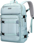 PIJUSHI Travel Backpack for Women Flight Aprroved Carry on Bag Large Casual Luggage Backpack Fit 16 inch Laptop(PE050 Teal Blue)