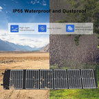 100 Watt Portable Solar Panel, Foldable Solar Panel Charger with Kickstands, QC3.0 USB-A USB-C & DC Output for Phone/Power Station, IP65 Waterproof for Camping Backpacking Hiking RV Blackout