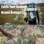 4 Pack 20oz/ 600ml Collapsible Water Pouch for Sawyer Squeeze Mini Water Filtration System, Compatible with Membrane Solutions and Other Water Filter Straw; Foldable Water Bottle, Reusable, BPA-Free