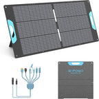 110W Portable Solar Panel for Power Station, 23.5% High Efficiency ETFE Foldable Solar Panels Charger, Fast Installation with Kickstands, IP67 Waterproof for RV, Outdoor Camping, Off Grid Blackouts