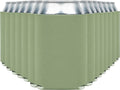 Blank Beer Can Cooler Sleeves (110-Pack) Soft Insulated Beer Can Coolies - HTV Friendly Blank Koolies in Bulk for Beer Cans & Bottles - Coolie Blanks for Vinyl Projects & Wedding Favors (Sage)