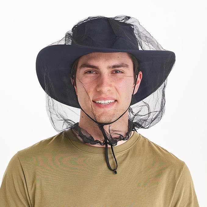 Coghlan's Compact Mosquito Head Net – Lightweight Mesh Insect Protection for Camping, Hiking, and Outdoor Activity, Fits Over Hats for Comfortable Bug Defense in Any Environment