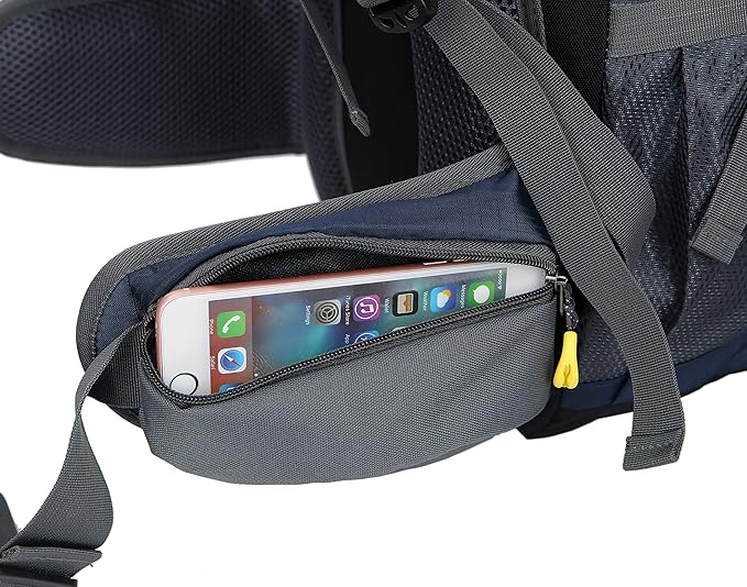 WoneNice 50L(45+5) Waterproof Hiking Backpack - Outdoor Sport Daypack with Rain Cover