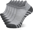 Airacker Ankle Athletic Running Socks Cushioned Breathable Low Cut Sports Tab Socks for Men and Women (6 Pairs)