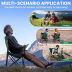 4 Pack Folding Camping Chairs for Adults, Foldable Portable Beach Chairs with Carry Bag & Cup Holder, Compact Design for Camping, Beach, Picnics, and Fishing Supports 300LBS（Green）