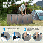 MARCHWAY Ultralight Folding Tent Camping Cot Bed, Portable Compact for Outdoor Travel, Base Camp, Hiking, Mountaineering, Lightweight Backpacking (Grey)