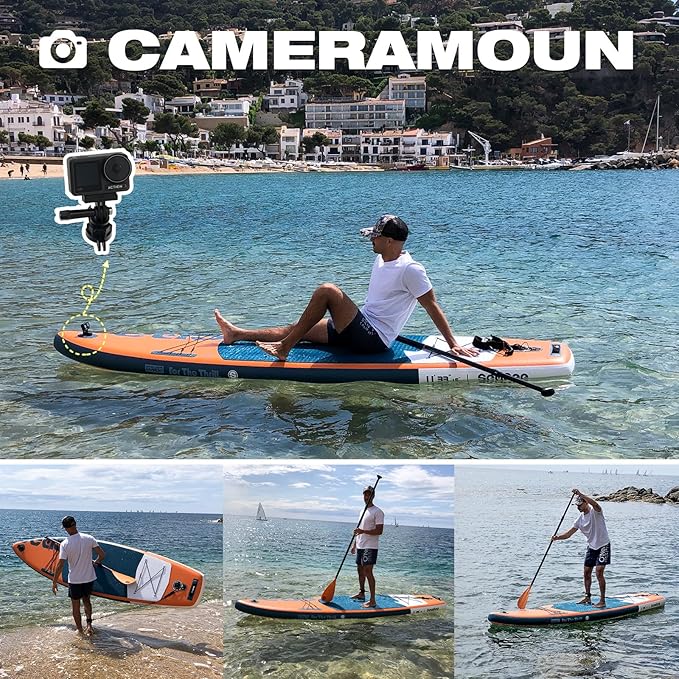 Inflatable Stand Up Paddle Board Includes Paddle, Dual Action Pump, and Accessories 11ft Lightweight iSUP, 33"*6" Wide Stable Design, Anti-Slip EVA Deck, Paddle Board for Adults