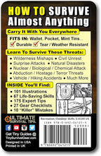 The Ultimate Survive Anything Tiny Survival Guide for Emergency Disaster Micro Guide First Aid Survival Pocket Handbook Easily Fits in Wallet Glove Box Pouch