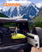 3 Inch GAIALOOP Thick Memory Foam Camping Mattress Sleeping Pad [Car/Tent/Cot] Glamping Portable Floor Mat Roll Up Futon Mattress for Guests Sleepover