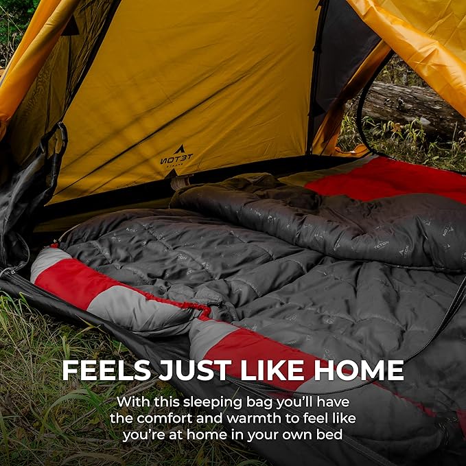 Teton 20F and 5F Degree Sleeping Bag; Lightweight, Warm Weather Mummy Sleeping Bags for Adults and Kids, Camping, Backpacking, Hiking