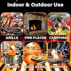 Fire Starter, 72 PCS Odorless Natural Fire Starters for BBQ, Easy to Ignite, Firestarter for Grill, Campfires, Chimney Charcoal, Indoor & Outdoor Fire Pit, Smoker, Fireplace, Wood Stove, Tumbleweeds