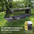 Night Cat Pop-up Mosquito Tent: 1 Person Camping Tent with Bug Screen Net Easy Set-up Tent Fits with Camping Cot (Excluded)