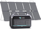 Solar Generator 600W (Surge 1200W), Portable Power Station with 100W Solar Panel, 576Wh (180,000mAh) LFP Battery with AC & DC Outlets, 1 Hour Fast Charging for Home & Emergency, Camping, CPAP