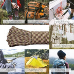 TECEUM 5/32" Paracord Rope 1000 – 1000ft / 200ft / 100ft / 50ft – Tactical Parachute Cord 4mm – 45+ Colors – Nylon String for Survival & Camping Gear – Stripe Cord for Survival – Utility Rope