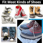Ice Snow Traction Cleats - Lightweight Crampon Cleats for Walking on Snow & Ice - Anti Slip Grippers Fasten Quickly & Easily Over Footwear - Protable Grips for Shoes and Boots