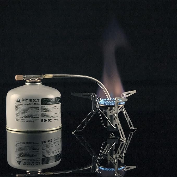 Fire-Maple Blade 2 Portable Propane Camping and Backpacking Stove Ultra Light | Titanium Hiking Stoves with pre-heat tube | Mini Portable Isobutane