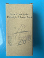 Solar Emergency NOAA Weather Radio Dynamo Hand Crank Self Powered AM FM WB Radios 3 LED Flashlight 2000mAh USB Smart Phone Charger Power SOS Alarm (Black)