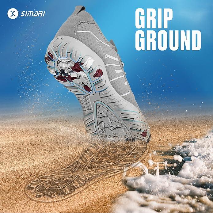 SIMARI Water Shoes for Women Men - Barefoot Quick-Dry Aqua Socks | Lightweight Swim Shoes for Surfing, Swimming, Beach Sports, Kayaking, Diving | Non-Slip Design