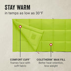 Coleman Kompact 20°F/30°F/40°F Sleeping Bag, Cool-Weather Adult Sleeping Bag with Heat Retention, Stuff Sack, & Snag-Free Zipper, Great for Camping, Sleepovers, Guests & More