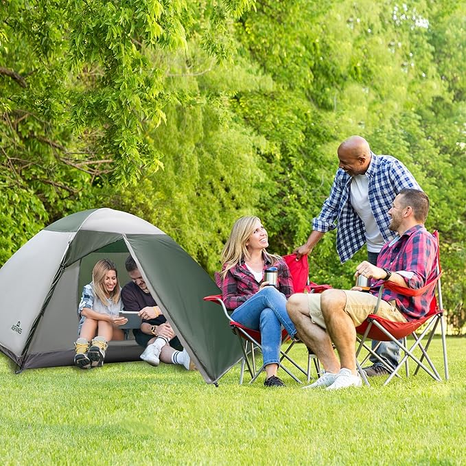 Screened Camping Tent, 4/6 Person Waterproof, Haven Tent, Backpack Double Layer Camping Tents with Canopy, Easy Setup and Portable Shelter for Outdoor, Picnic, Camping, Family Gathering.