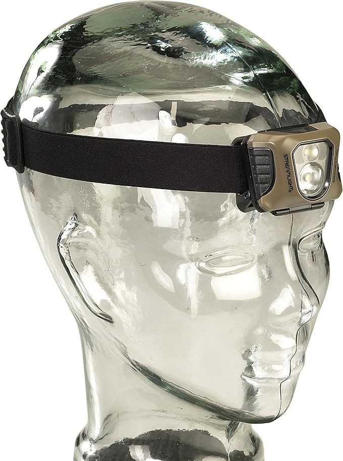 Streamlight 61425 Enduro Pro 200-Lumen LED Headlamp with Elastic Head Strap, Clear Retail Packaging, Coyote