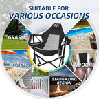 Portable Hammock Camping Chair with Adjustable Back, Folding Hammock Chair Supports 330lbs, Camping Swing Chair for Adults, Camping Hammock Chair for Lawn, Concerts, Backyard, Stargazer