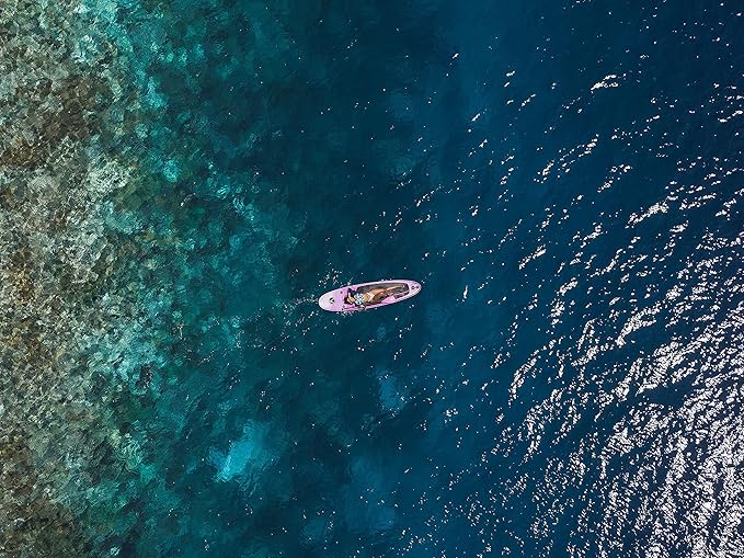 Crew Axel Inflatable Paddle Board 10’33’6” Extra Wide & Lightweight (18lb) Paddle Board – Premium SUP Set Includes 2 Bags, Floating Paddle, Camera Mount, 3 Fins, Dual Pump Kit