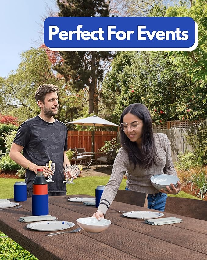 PartyPrints 100 Pack Royal Blue Blank Can Cooler Sleeves, Customizable Bulk Insulated Foam for Beer, Collapsible Plain Drink Holder, Cold Soda Insulator, 12oz Regular, 16oz Tall Cans