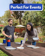 PartyPrints 200 Pack Royal Blue Blank Can Cooler Sleeves, Customizable Bulk Insulated Foam for Beer, Collapsible Plain Drink Holder, Cold Soda Insulator, 12oz Regular, 16oz Tall Cans