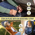 TREKOLOGY Premium Inflatable Camping Pillow with Removable Foam-Padded Case – Noise-Reducing, Ergonomic Design for Outdoor, Backpacking, and Air Travel ALUFT Pro