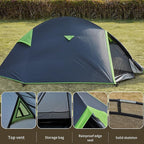 1 Person Backpacking Tent for Camping– Lightweight Double Layer Waterproof Camping Tent, Easy Setup Shell Tent for Hiking, Hunting, Motorcycle Trave, Grey