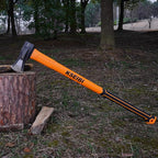 KSEIBI 36-Inch Splitting Axe - Forged Carbon Steel, Wood Splitter & Kindling Axe for Chopping, Heavy-Duty Maul with Ergonomic Fiberglass Handle, Shock Reduction, Anti-Slip Grip