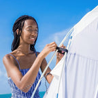 12x12ft Beach Tent Sun Shelter | Perfect for Beach Camping or Backyard Fun | Lightweight Beach Shade Design Provides Easy Setup & UPF50+ Protection | Your Family's Perfect Beach Canopy Tent