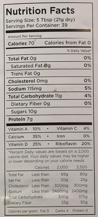 Augason Farms Country Fresh Instant Nonfat Dry Milk Can, Emergency Food Supply, Everyday Meals, 39 Servings