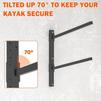 Ultrawall Kayak Storage Rack for 2 Kayaks, Adjustable Wall Mounted Kayak Holder for Garage, Heavy Duty Kayak Hanger for Canoe, Paddleboard, Indoor & Outdoor Use