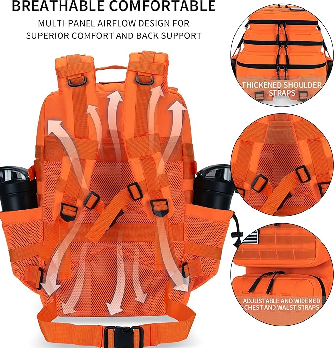 Military Tactical Backpack 45L/25L 3 Day Assault Pack Molle Daypack Hiking Backpack for Men and Women