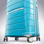Samsonite Freeform Hardside Carry-On Luggage with Spinner Wheels - Hardshell Suitcase - TSA, Airline-Approved - Expandable Hard Shell, Smooth Rolling Wheels for Lightweight Travel - Ocean Blue