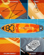 Bigfly 11'6×35" Super Wide Inflatable Stand Up Paddle Board, Ultra Stable Wide SUP for 2+1 People/Family/Big Size, 100L Backpack, All-Round Sup Board, US Big Fin