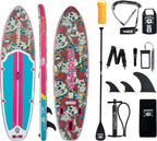 10’6’’ Portable Inflatable Stand Up Paddle Board (SUP) for Adults and Youth with Non-Slip Deck – Complete Accessories Kit, Perfect for Fishing, Yoga, Fitness & Family Fun