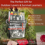 Mini Survival Fishing Kit Small Emergency Fishing Gear Box Pocket Fishing Tackle Travel Fishing Shoebox Surf Survivalist Fishing Accessories Pack Gifts for Fishing Starter Men