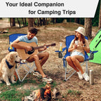 Camping Chair, Portable Folding Outdoor Chair with Arms, Cup Holder and Carry Bag