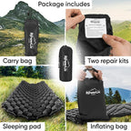 POWERLIX Ultralight Sleeping Pad for Camping with Inflating Bag– Compact Lightweight Camping Mat, Outdoor Backpacking Hiking Traveling Airpad Camping Air Mattress Sleeping Mat