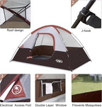 Camping Tent 2 Person, Waterproof Windproof Tent with Rainfly Easy Set up-Portable Dome Tents for Camping…
