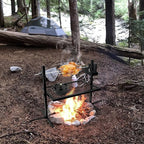 Onlyfire Adjustable Outdoor Camping Rotisserie Grill System and Spit Kit with Portable DC 3V Motor and 29 Inch Hexagon Spit Rod